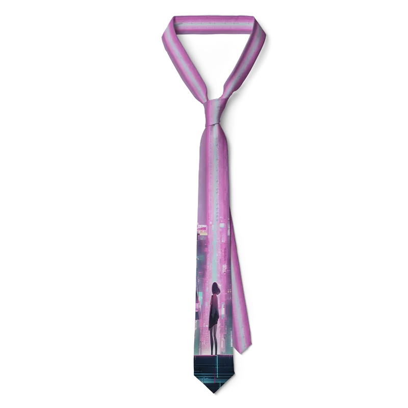 Newly Designed Cartoon Necktie 3D Printing Harajuku Fashion Kawaii Unisex Tie 8CM Slim Dating Wedding Party Tie Cosplay