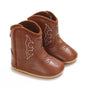 Western Denim Baby Winter Boots, Fashion Warm Casual First Walkers Shoes for Boys Girls 0-18 Months ﻿