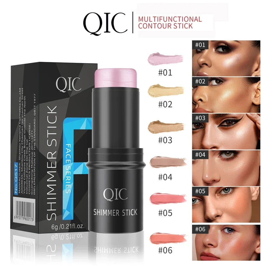 Face Contouring Bronzer Stick Multifunctional Highlighter Brightening Silkworm Blusher Rouge Cream Modify Concealer Pen Makeup