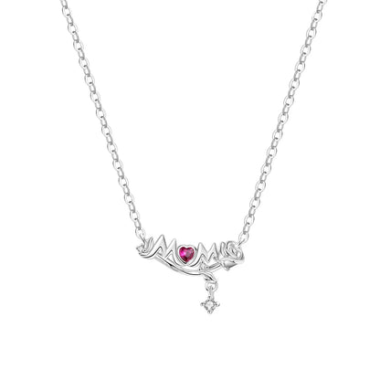 Romantic Pink Crown Heart Pendant Necklace Genuine 925 Sterling Silver Elegant Fine Jewelry for Women Wedding Holiday Presents