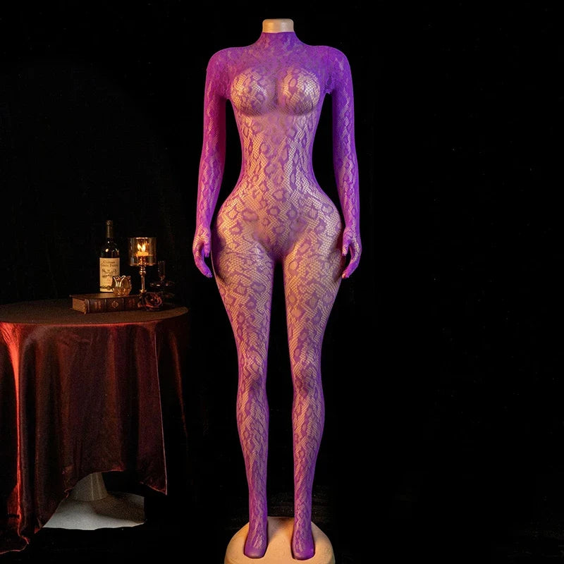 Crotchless Teddy Sexy Underwear Women Hollow Lingerie Transparent SM Bondage Rope Erotic Bodysuits Adult Fishnet Bodystockings