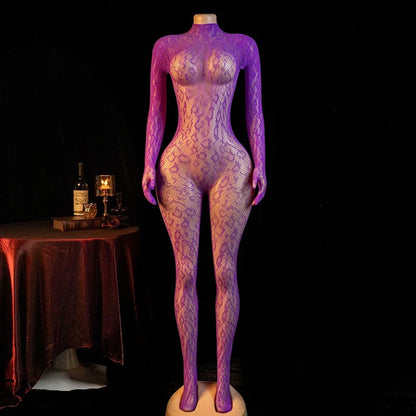 Crotchless Teddy Sexy Underwear Women Hollow Lingerie Transparent SM Bondage Rope Erotic Bodysuits Adult Fishnet Bodystockings