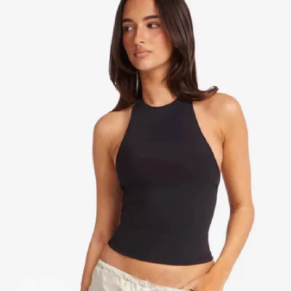 Women's Halter Yoga Tank & Biker Shorts Set