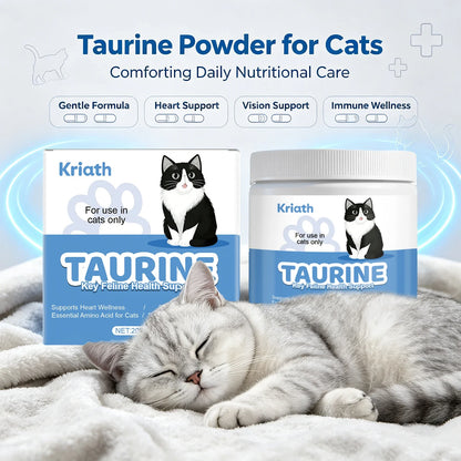 Cat Taurine Powder Supplement Support Cat Heart Wellness Healthy Healthy Eyesight Pet Body Daily Care Nutrition Powder