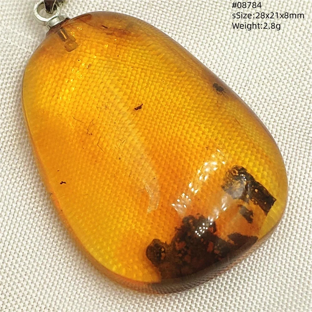 Natural Amber Pendant From Baltic Flower Yellow Amber Water Drop Women Men Jewelry Reiki Stone Women Men AAAAAAA