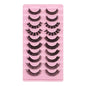 Simple Application Dramatic Russian 3D Mink Strip Lashes 10 Pairs Fake Eyelashes For Makeup Newbies & Vendors