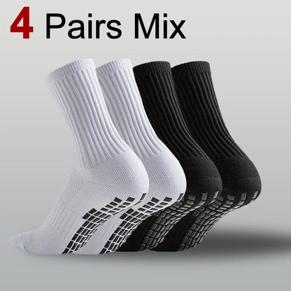 1/4/10 Pairs Neutral Anti Slip Football Socks Spring Summer Absorbing Sweat Breathable Basketball Running Leisure Sports Socks