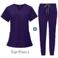 Unisex V-Neck Scrub Set with Jogger Pants