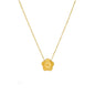 14K Gold Plated Stainless Steel Necklace Woman Five Leaf Petals Double