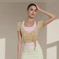Chic Women's Athleisure V Neck Crop Top