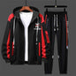 Men’s Printed Cardigan & Pants Tracksuit Set
