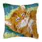 Cats Latch Hook Kits Pillow Cover