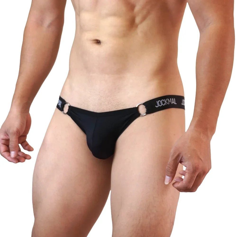 Mens Slip Bikini Jockstrap Mens Panties Ice Silk Underwear Sissy Sexy Panties Thongs Leg Strap Lingerie Male Jockstrap T-back