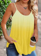 Plus Size Women's Gradient Sleeveless Tank Top Flowy Casual Summer Blouse with Scoop Neckline Perfect for Daily Wear