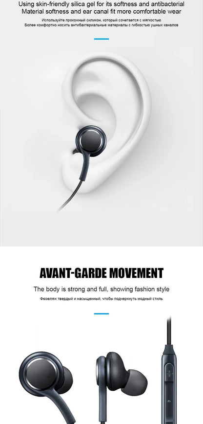 Type C Wired Earphone For Samsung Galaxy S23 S21 S22 Ultra Plus 3.5 mm Earbuds Headphones A54 A34 A53 A53 Accessories