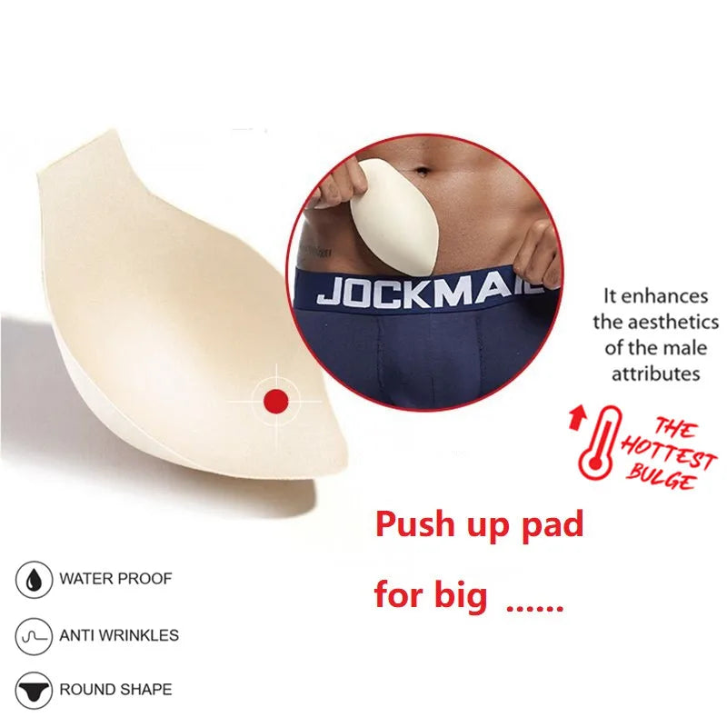 Sponge Pad Underwear Sexy Briefs Enhancer Cup Men Penis Bulge Pouch Front Padded Push Up Underpants Panties Pad