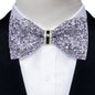 Sparkle Rhinestone Bow Ties for Men Pre-Tied Diamond Sequin Bowtie with Adjustable Length Wedding Party