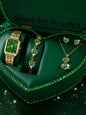 Ladies Quartz Watch Set with Embedded Jewelry Birthday Gift Not including Box Elegant Timepiece And Accessory Combo