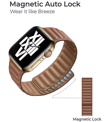 Apple Watch Magnetic Link Band, Leather or Silicone