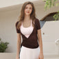 Chic Women's Athleisure V Neck Crop Top