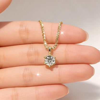 [Shining Protagonist] Synthetic Zirconia Necklace for Women | 316 Stainless Steel Collarbone Chain |Versatile for Daily Banquets