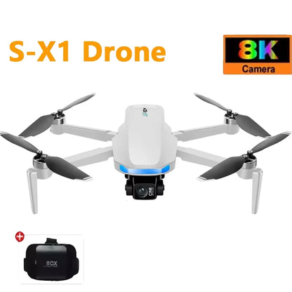 S-X1 New 5G GPS 8K HD EIS Cameras Drone with Screens 3-Axis Anti-shake Gimbal 8K Aerial Brushless Drones RC Quadcopters Mini UAV