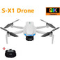 S-X1 New 5G GPS 8K HD EIS Cameras Drone with Screens 3-Axis Anti-shake Gimbal 8K Aerial Brushless Drones RC Quadcopters Mini UAV