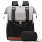 Cream Color Women Travel Laptop Backpack Large Capacity Multi-Piece Luggage Bag Simple Versatile Shoulder School Bag Travel Bags
