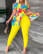 Spring Summer Printing Fashion New Suit 2-piece set Women
