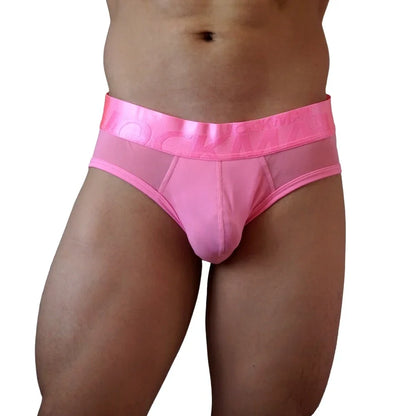 Jockmail Men Briefs Mens Panties Sexy Transparent Mesh Ice Silk Gay Men Underwear Sissy Men Underpants Ropa Interior Hombre