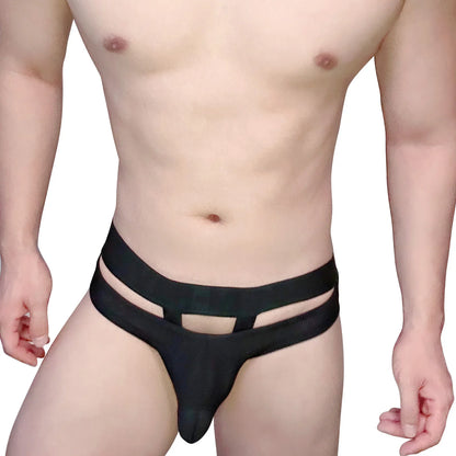 CLEVER-MENMODE Men Penis Cockstrap Underwear Sexy Bulge Pouch Briefs Cockring Lingerie Mesh Sheer Panties Jockstrap O-Ring
