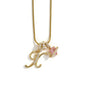 Gold Color Zircon Flower Pendant Necklace Female A-Z 26 Letter Alphabet Wedding Jewelry Gift for Women