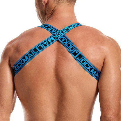 Man Harness Sissy Fetish Man Rave Costumes Lingerie Sexy Men Strap Shoulder Bondage Chest  Elastic Belt Erotic Hombre Hollow