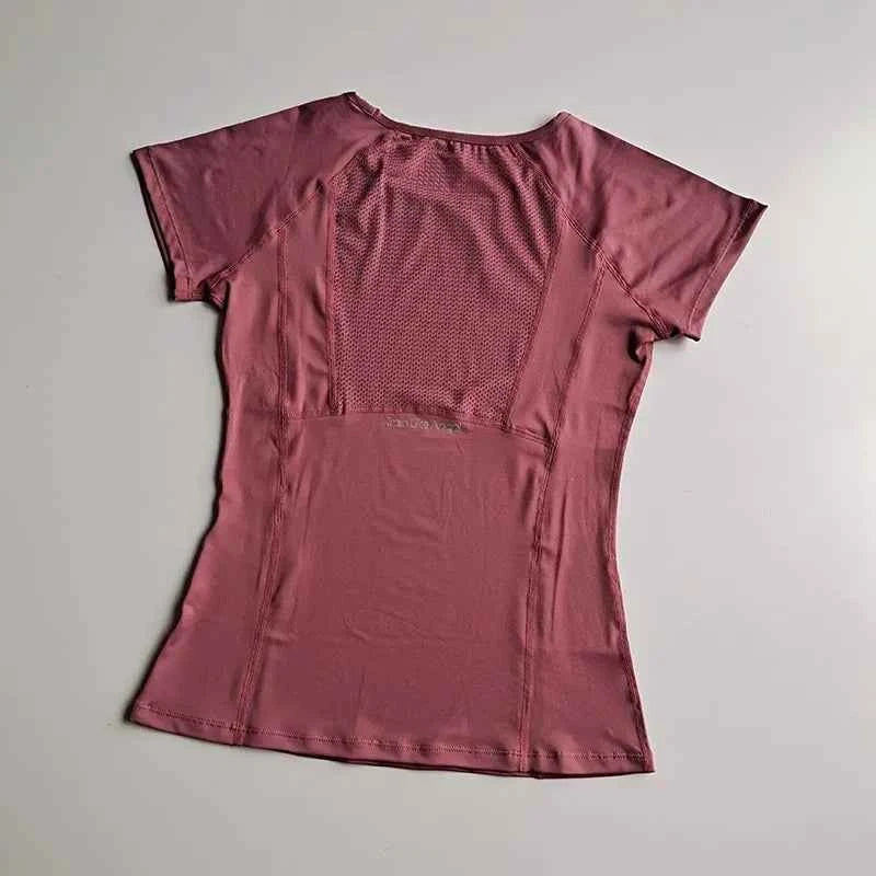 Women's Quick-Dry Mesh Yoga T-Shirt