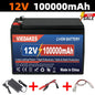VIEDAKES Brand New 3S7P 12V 100Ah LiFePO4 18650 Battery Pack Power Bank Lightweight Design for Hiking Backpacking Trips