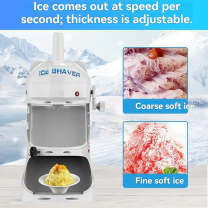 Commercial Continuous Ice Machine Commercial Snowflake Ice Machine Crushing Ice Fancy Sand Electric Snowflake Slush Machine