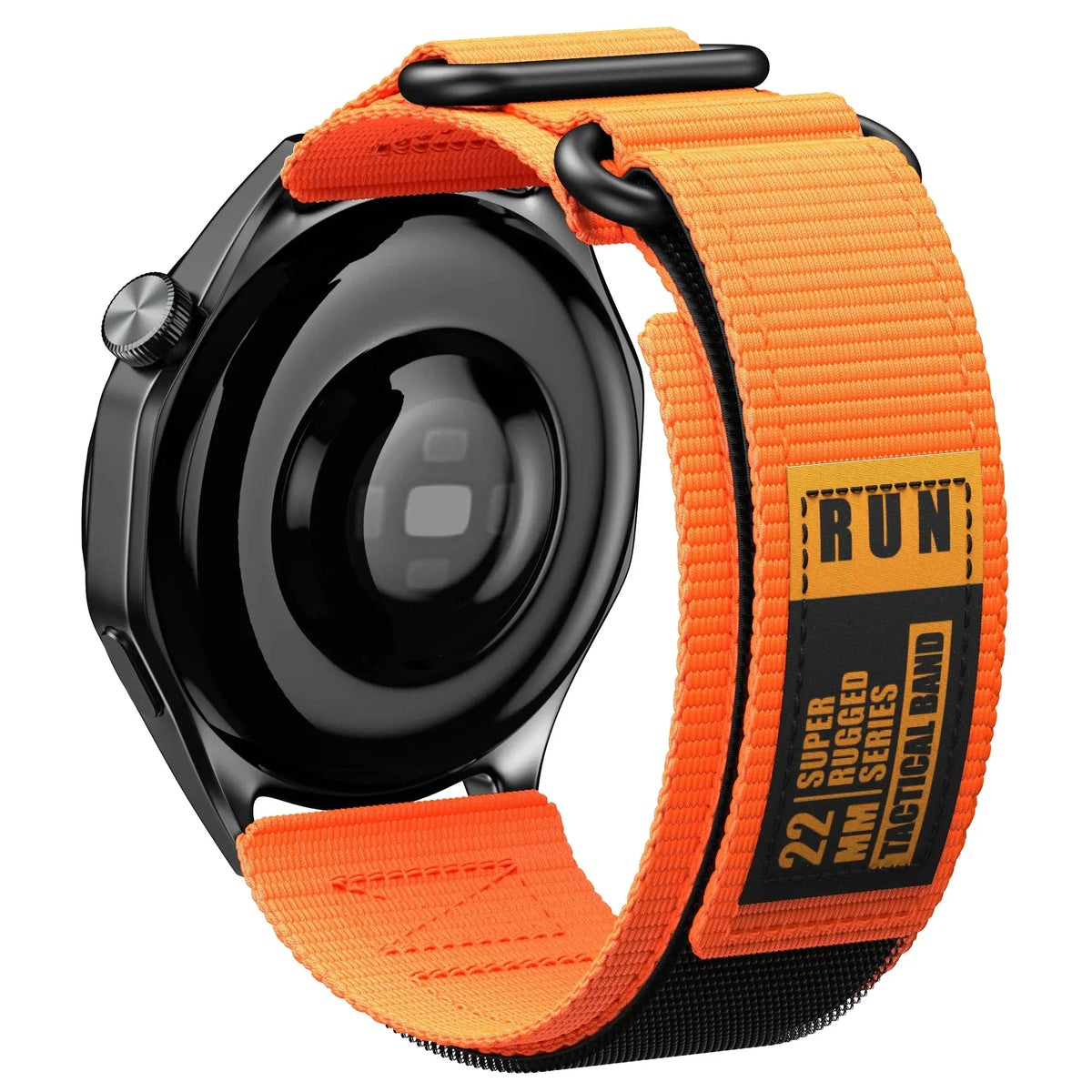 Samsung Galaxy Watch 7, 6, 5, 4 & FE Rugged Nylon Band, RUN Label