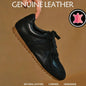 Women Sneakers Spring 2025 New Genuine Leather Non-slip Round Toe Women Shoes Shallow Bow Casual Women Shoes Black
