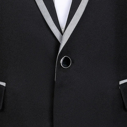 (jacket+pants) Men Fashion Wedding Banquet Party Flower Suits Singer