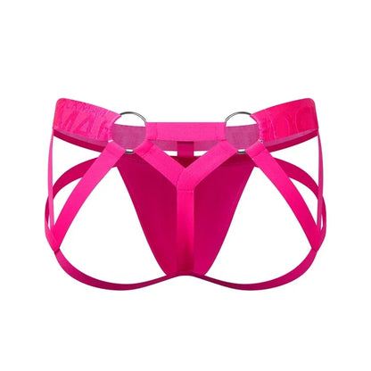 Jockmail Men Sexy G String Thong Erotic Jockstrap Bondage Gay Underwear Penis Pouch Strap  Hollow Lingerie Sissy Panties