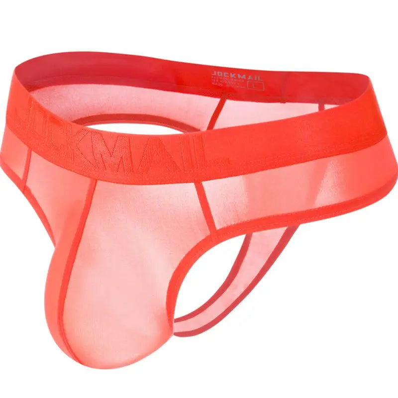 Sexy Gay Men Underwear Panochas Jockstrap Cueca Gay Tangas Mens Bikini Brief Ice Silk Transparent As Underwear or Swimwear