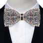 Sparkle Rhinestone Bow Ties for Men Pre-Tied Diamond Sequin Bowtie with Adjustable Length Wedding Party