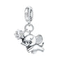 Hot Sale 925 Sterling Silver Dog Cat Cute Pet Animals Pendant Birthday Party Gift for Women Bangle Bracelet Necklace DIY Jewelry