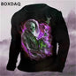 Horror Skulls Style Men T-Shirts Spring Autumn Long Sleeve Rock Skull 3D Print Street Hip Hop Male Tees 6XL Big Size Casual Tops