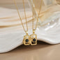 LATS New Stainless Steel Magnetic Sun Moon Couple Necklace Fashion Chain for Men and Women Good Friend Gifts Trend Jewelry