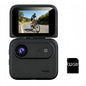 32GB 4K HD Flip Screen Thumb Camera Action Camera | Outdoor Recording, VLOG Cycling Camcorder, Anti Shake Flip Screen Panoramic Travel Shooting, Large Wide-angle First Person View Recording Camera, USB Charging, Lightweight S