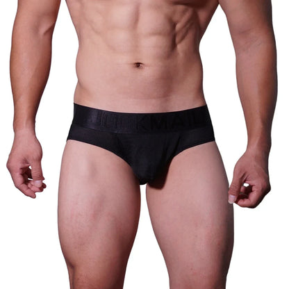 Sexy Men Thong Underwear Jockstraps Crotchless Underpants Low Waist Bikini Panties Mesh Elastic Thread Skin Friendly Lingerie
