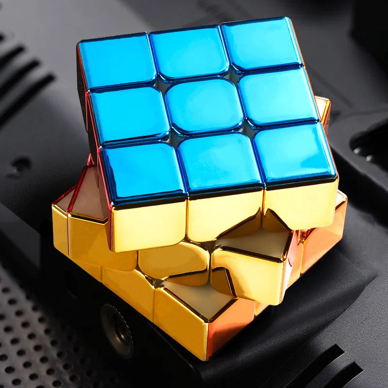 Gold Metallic Magnetic 3x3 Cube