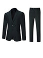 TweedLad Men's 2-Piece Business Casual Suit Two-Piece Slim Fit Classic Notched Lapel Single-Breasted Suit