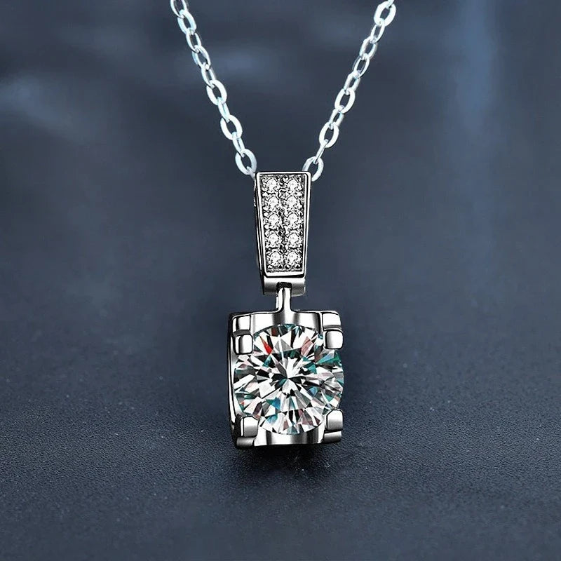 New 925 Sterling Silver Necklace Pendant 5A Zircon For Women Classics Fashion Wedding Engagement Jewelry Party Gift Necklaces